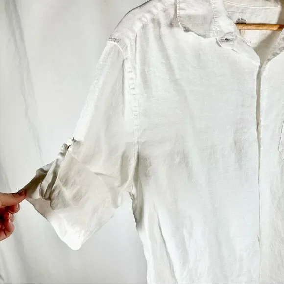 Ocean & Coast White Linen Button Down - Picture 9 of 14